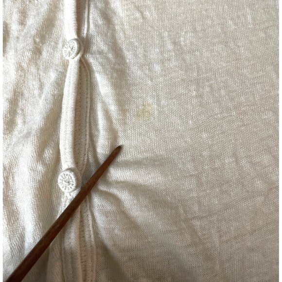 JW Pete & Greta Women's Sleeveless Beige Linen Button Down Long Cardigan Size S - Picture 8 of 9
